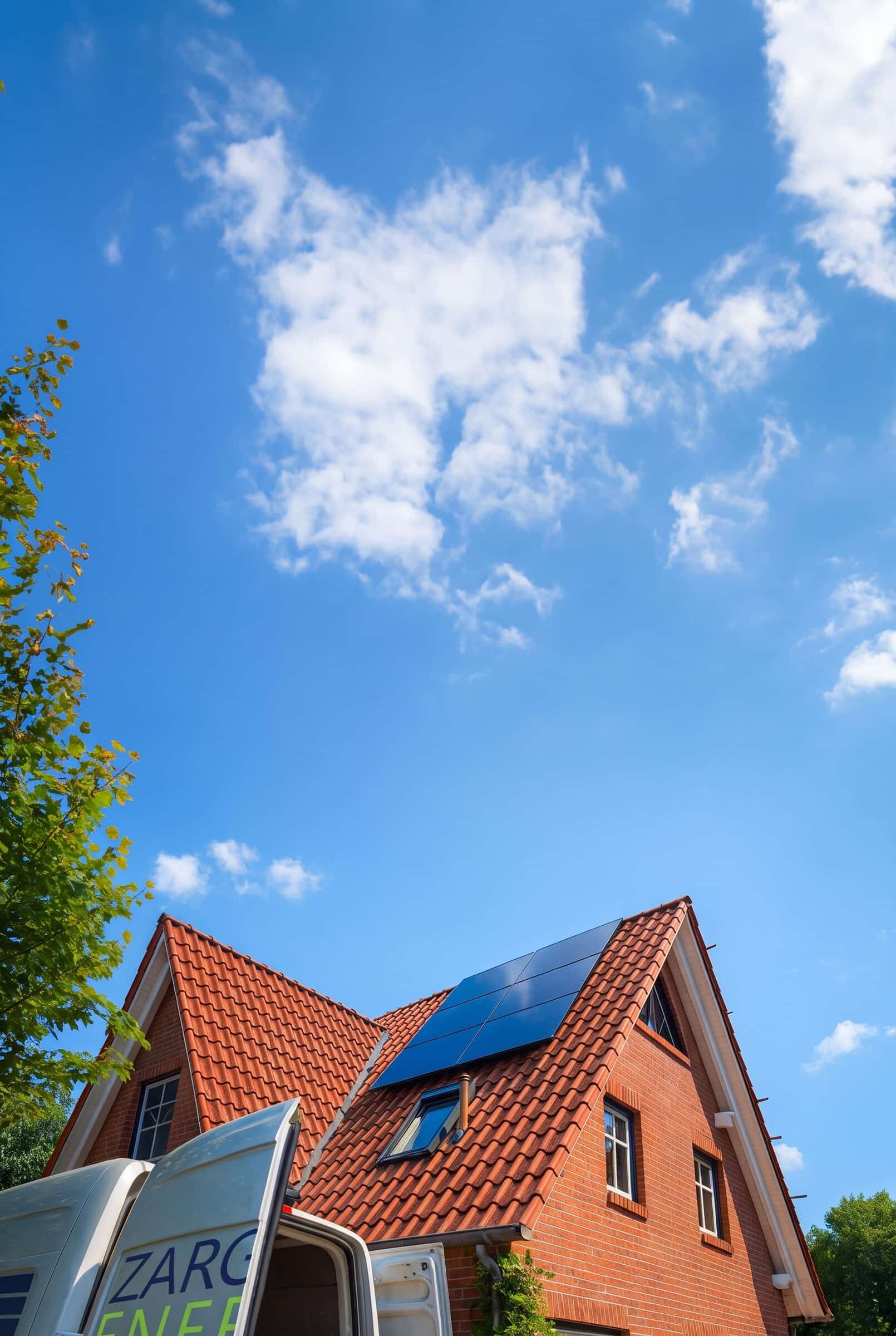 Klinkerhaus mit roten Dachpfannen