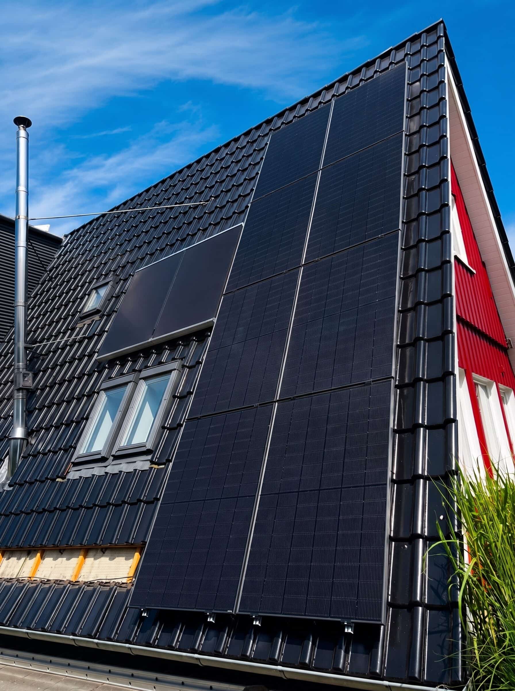 Steildach komplett belegt