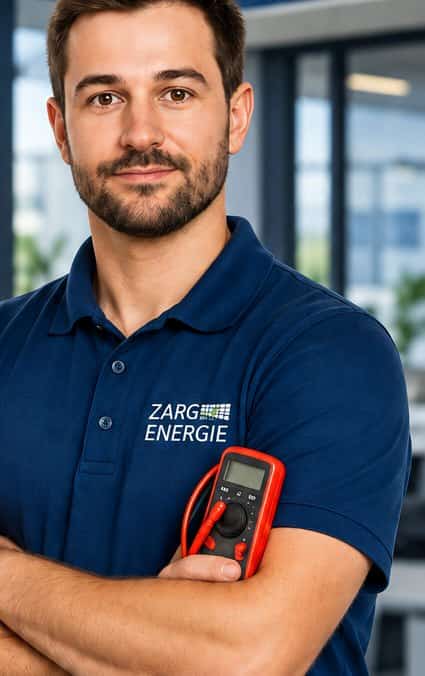 Elektriker von ZARG Energie bei der Arbeit